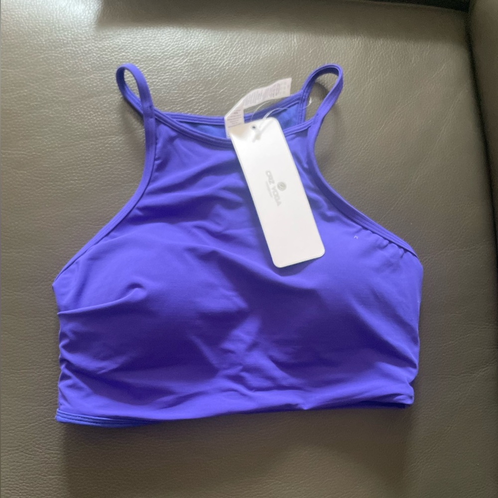 CRZ YOGA Purple High-Neck Sports Bra